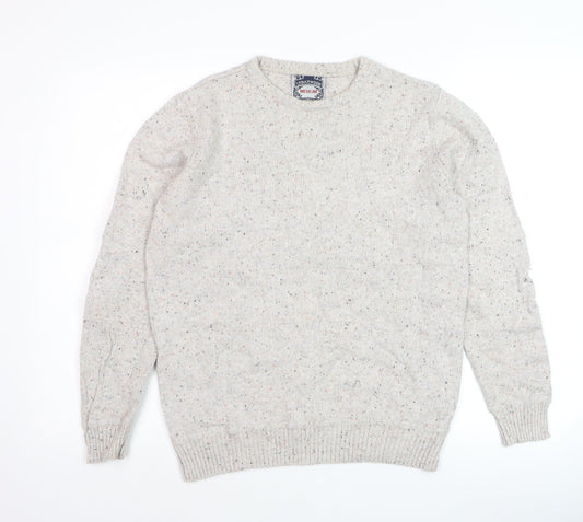 Mens UK Size M Cedarwood State Beige Pullover Jumper