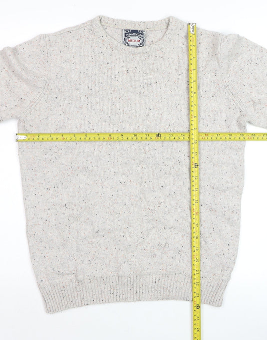 Mens UK Size M Cedarwood State Beige Pullover Jumper