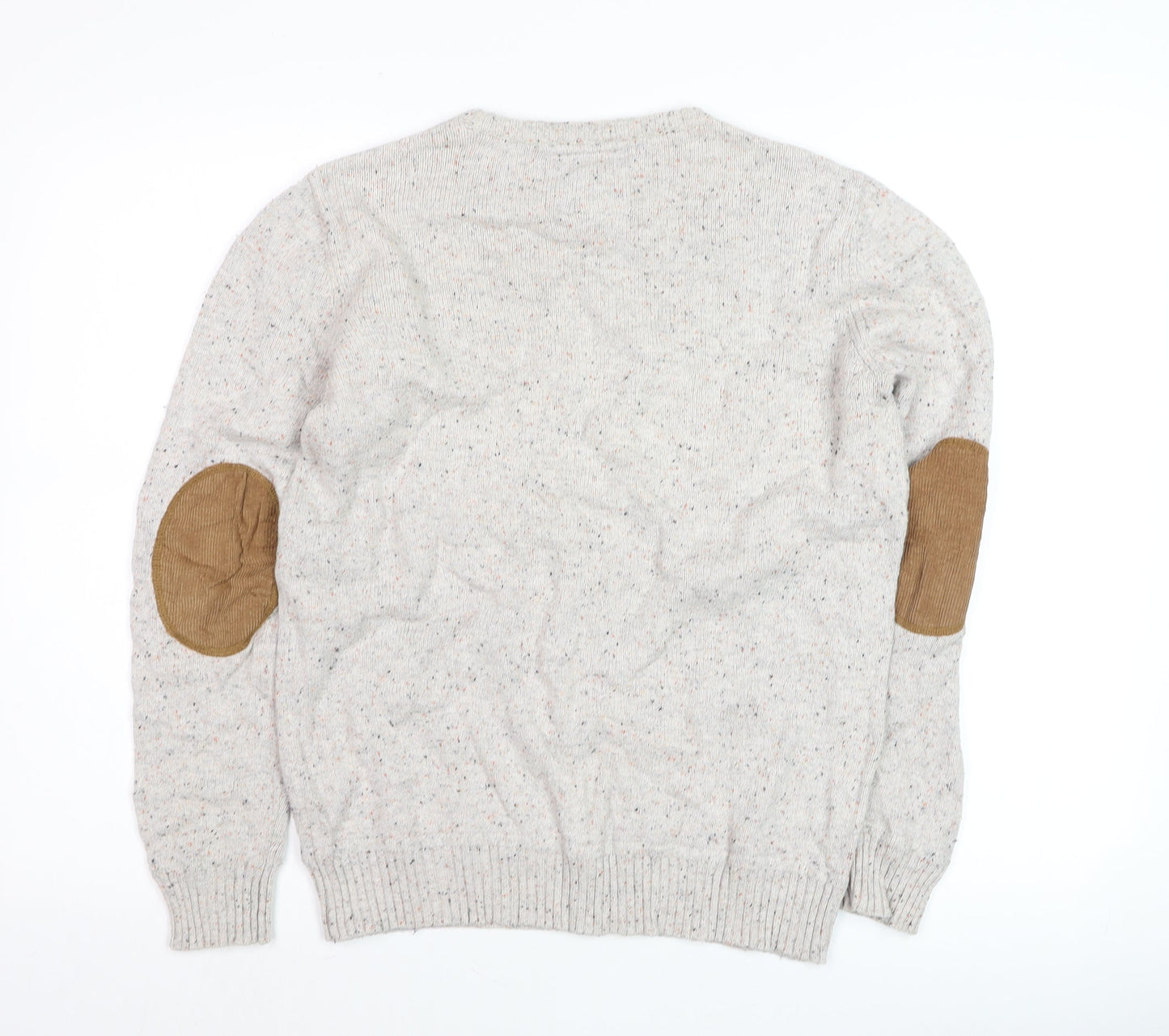 Mens UK Size M Cedarwood State Beige Pullover Jumper