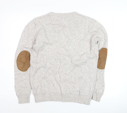Mens UK Size M Cedarwood State Beige Pullover Jumper