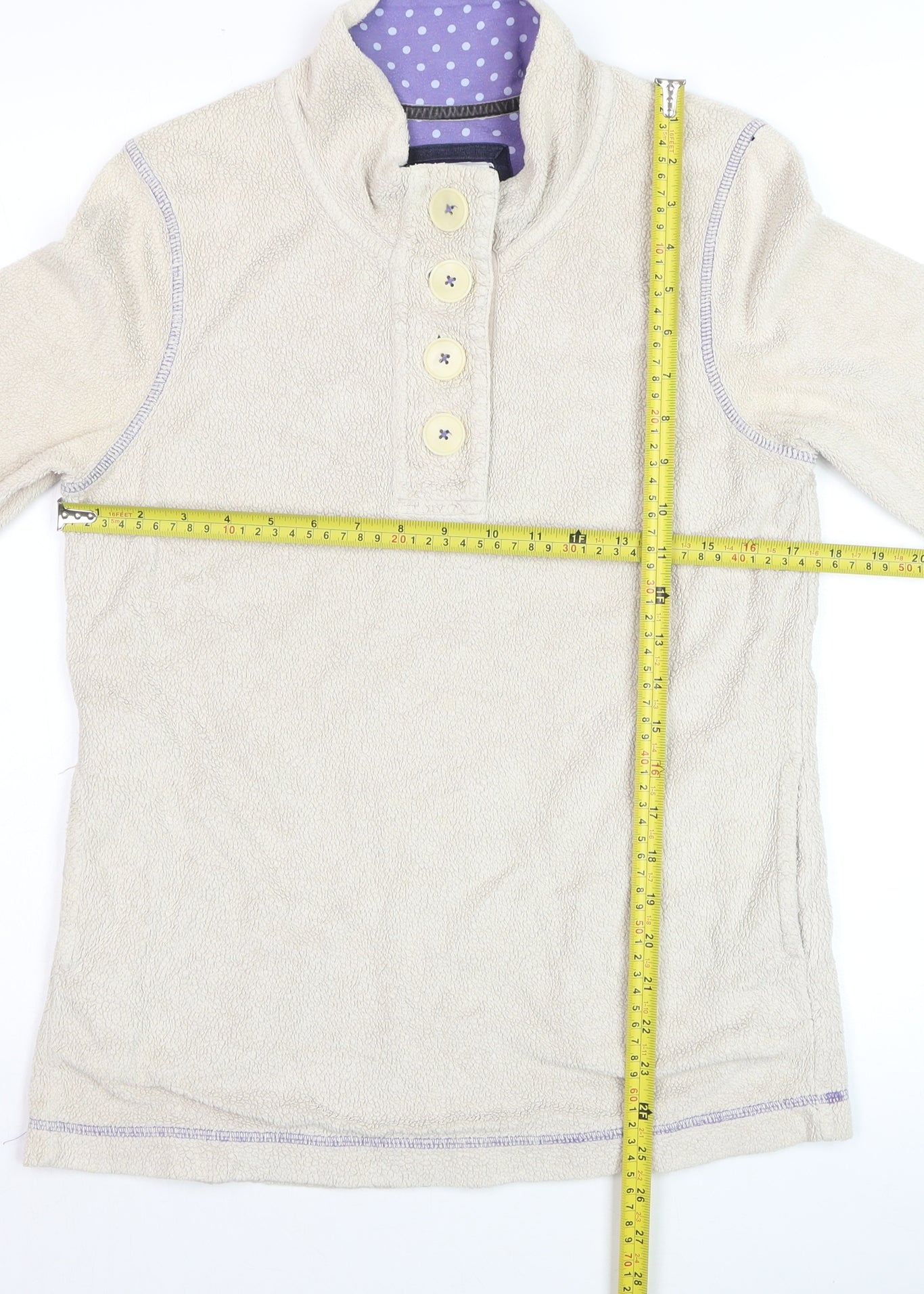 Womens UK Size 8 Boden Beige Henley Jumper