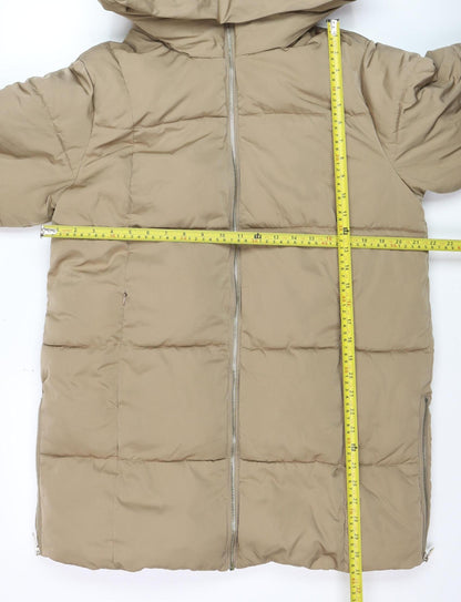 Womens UK Size M F&F Beige Puffer Jacket