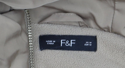 Womens UK Size M F&F Beige Puffer Jacket