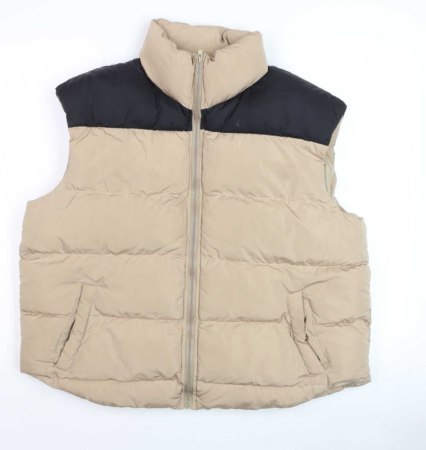 Womens UK Size 14 Boohoo Beige Puffer Jacket