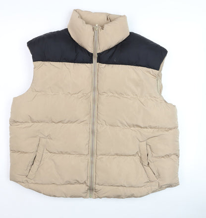 Womens UK Size 14 Boohoo Beige Puffer Jacket