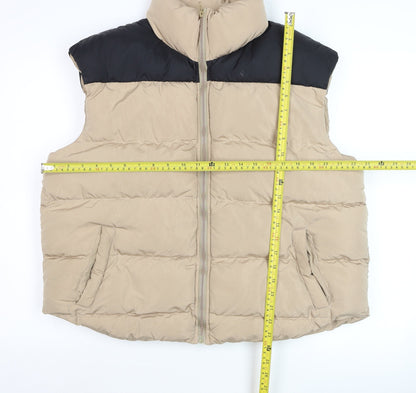 Womens UK Size 14 Boohoo Beige Puffer Jacket