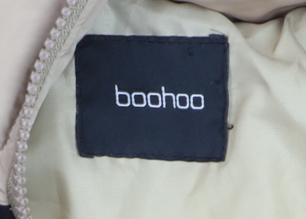 Womens UK Size 14 Boohoo Beige Puffer Jacket