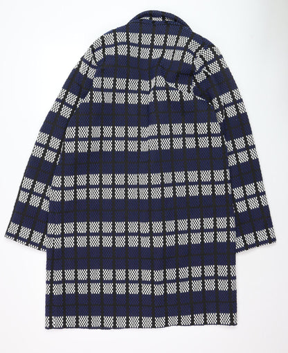 LOOK Magazine for SimplyBe Women's Blue Check Tweed Coat Size 14