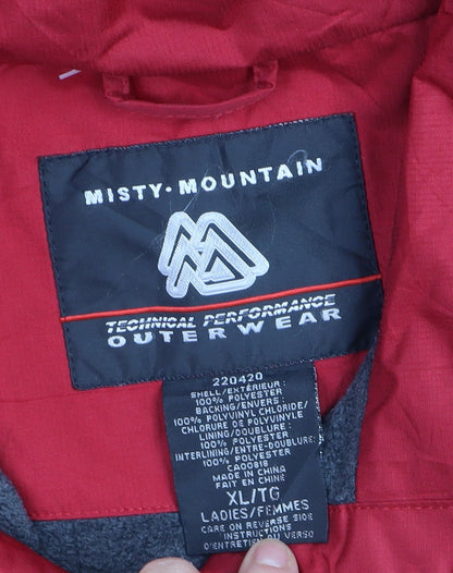 Mens UK Size XL Misty Mountain Red Parka Coat