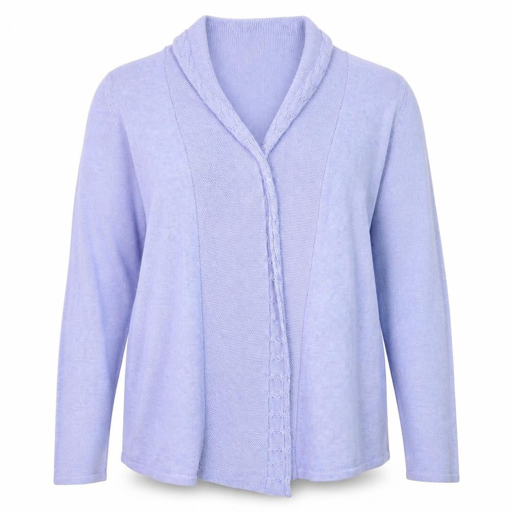 Marks and Spencer Women Purple Size 18 Open Knit Cardigan