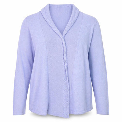 Marks and Spencer Women Purple Size 18 Open Knit Cardigan