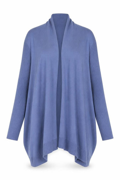 DKNY Womens Blue Knit Open Front Long Sleeve Cardigan Size 12