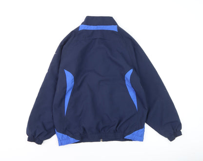 Nike Boys Blue Full Zip Track Jacket Size 10-12 Years Polyester Sportswear