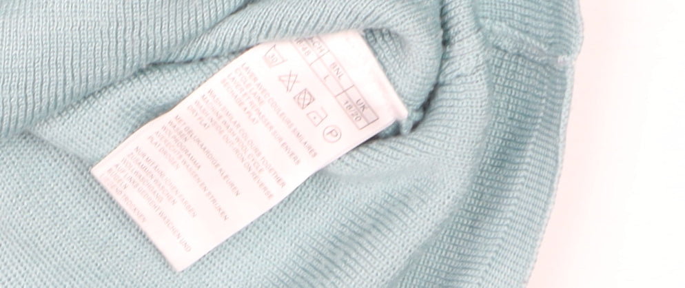 Womens UK Size 12 Baluart Blue Cardigan Jumper