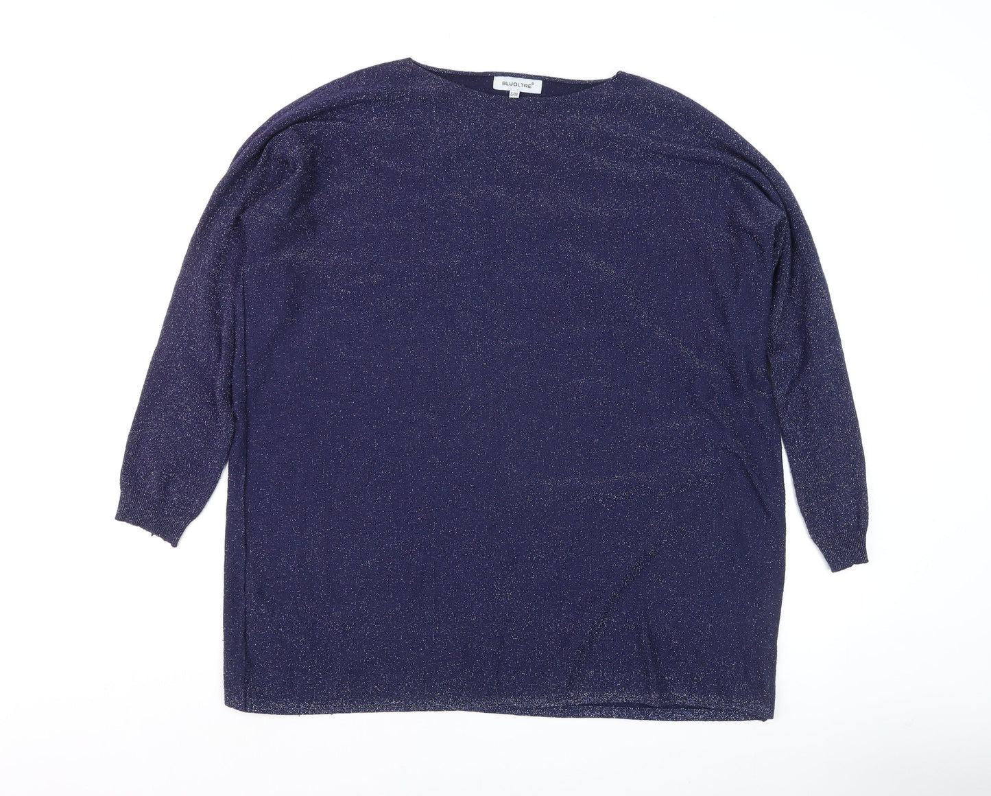 Womens UK Size S BLUOLTRE Blue Pullover Jumper