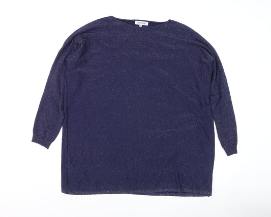 Womens UK Size S BLUOLTRE Blue Pullover Jumper