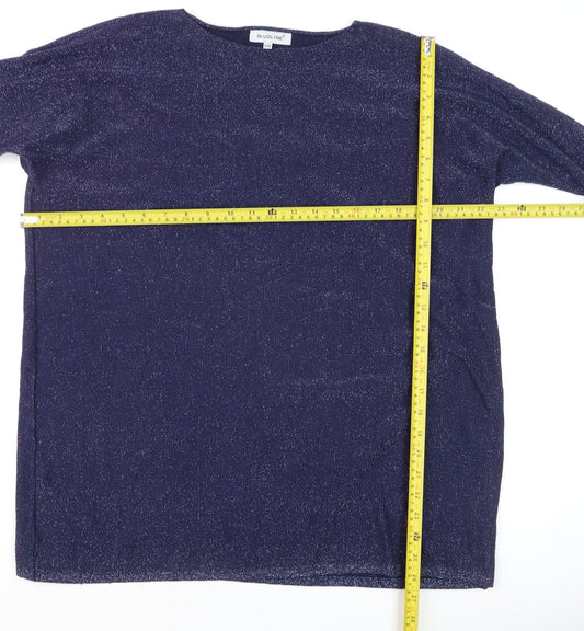 Womens UK Size S BLUOLTRE Blue Pullover Jumper