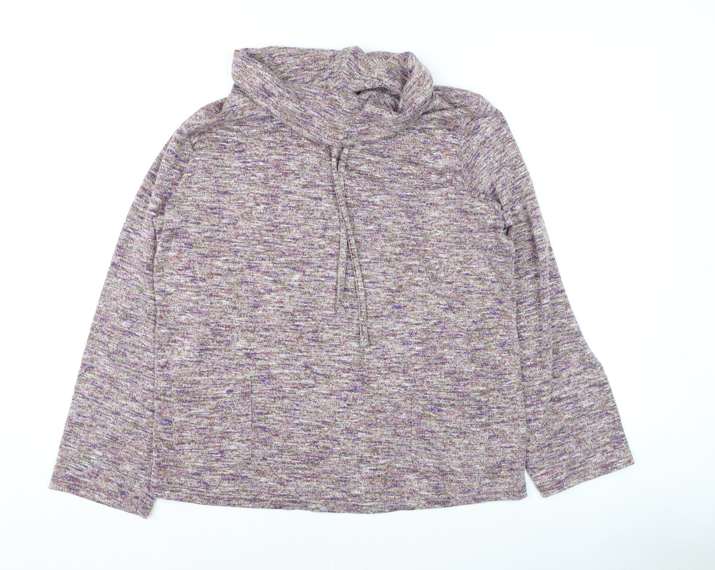 Womens UK Size 14-16 ISLE Purple Pullover Hoodie