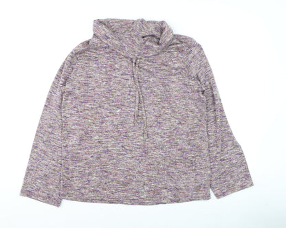 Womens UK Size 14-16 ISLE Purple Pullover Hoodie