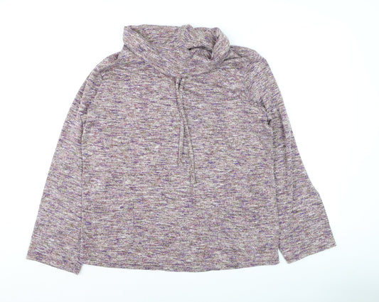 Womens UK Size 14-16 ISLE Purple Pullover Hoodie