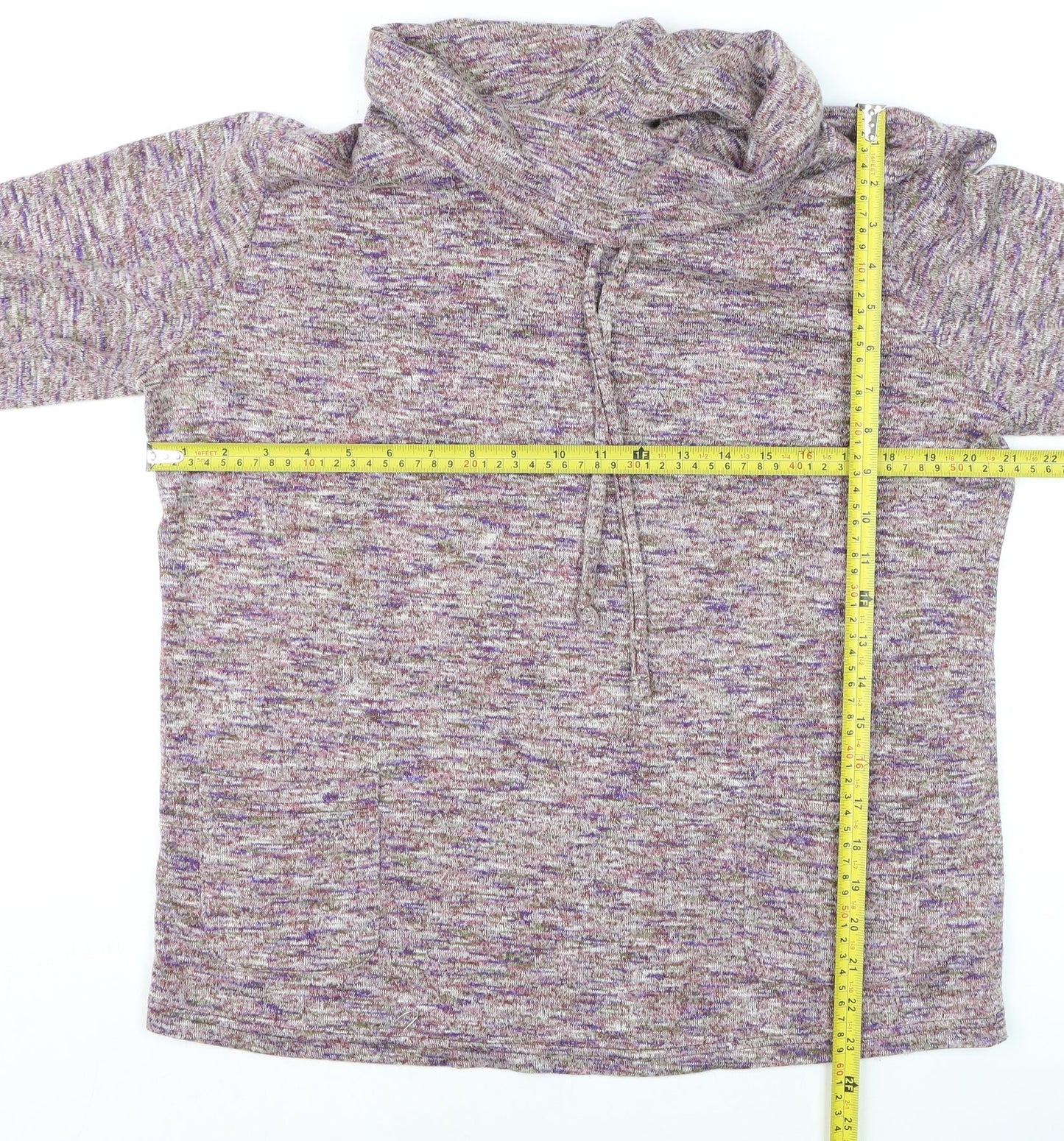 Womens UK Size 14-16 ISLE Purple Pullover Hoodie