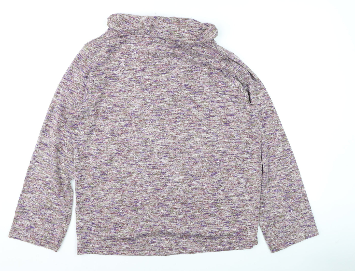 Womens UK Size 14-16 ISLE Purple Pullover Hoodie