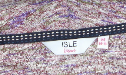 Womens UK Size 14-16 ISLE Purple Pullover Hoodie