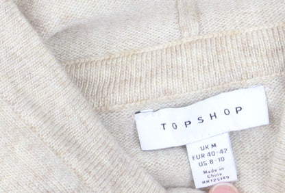Womens UK Size M Topshop Beige Pullover Jumper