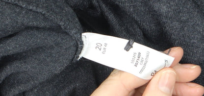Womens UK Size 20 Papaya Grey Tunic Jumper