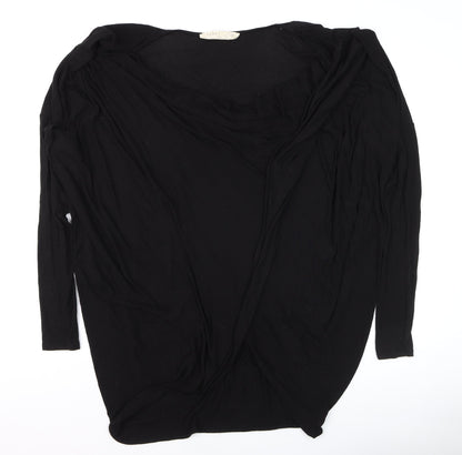 Womens UK Size 12 Label Lab Black Wrap Blouse