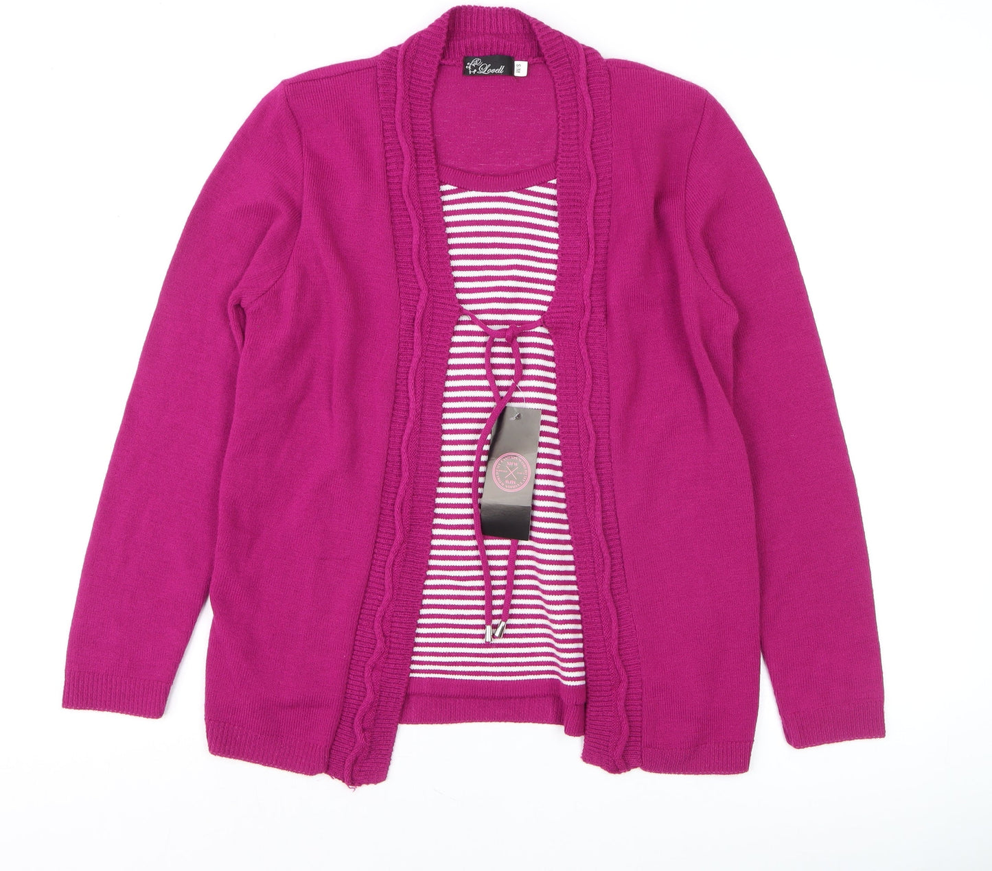 Womens UK Size S Lovell Pink Cardigan Jumper
