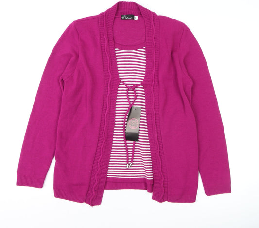 Womens UK Size S Lovell Pink Cardigan Jumper