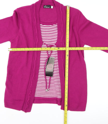 Womens UK Size S Lovell Pink Cardigan Jumper