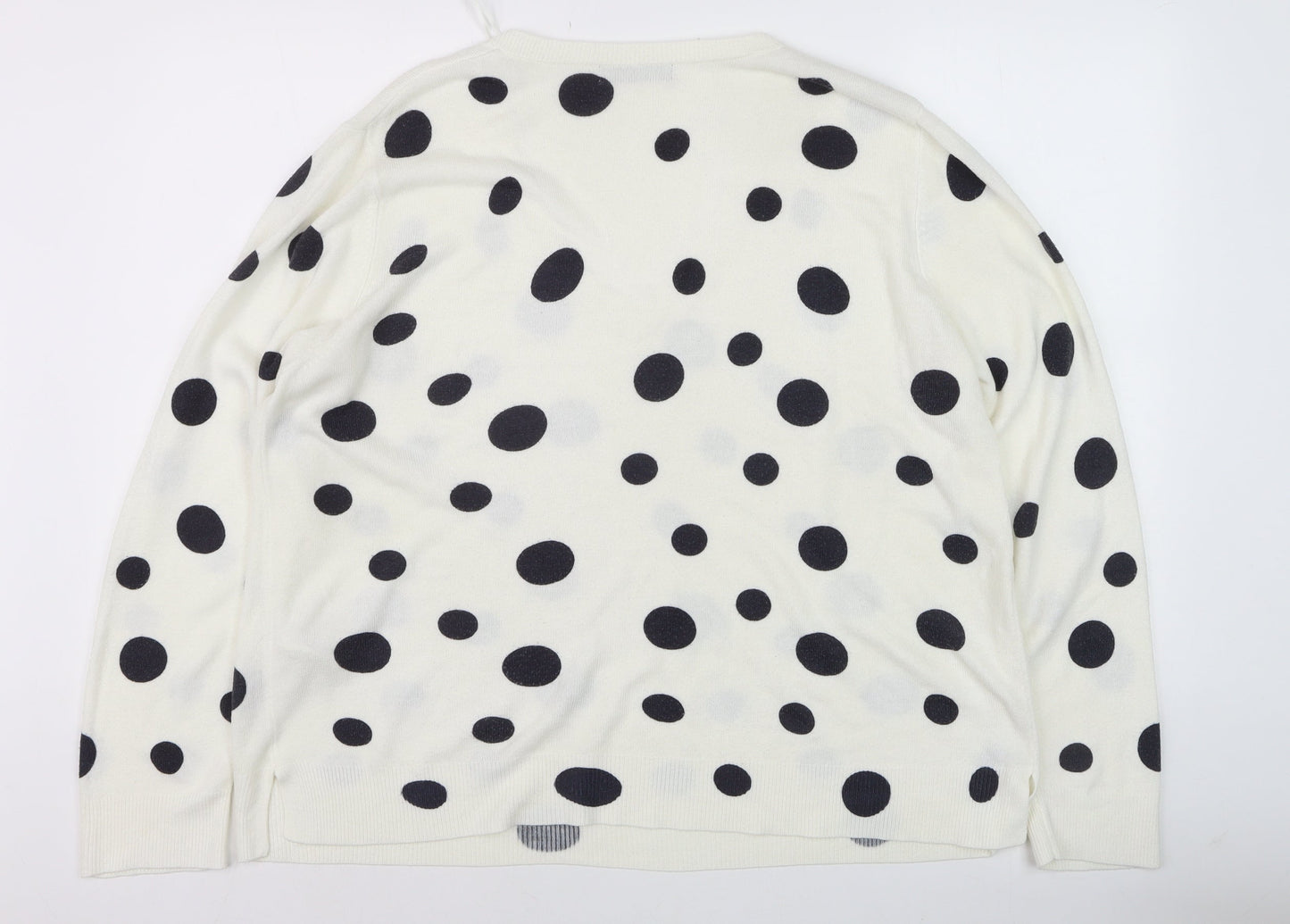 Womens UK Size 18 Marks and Spencer White Pullover Jumper