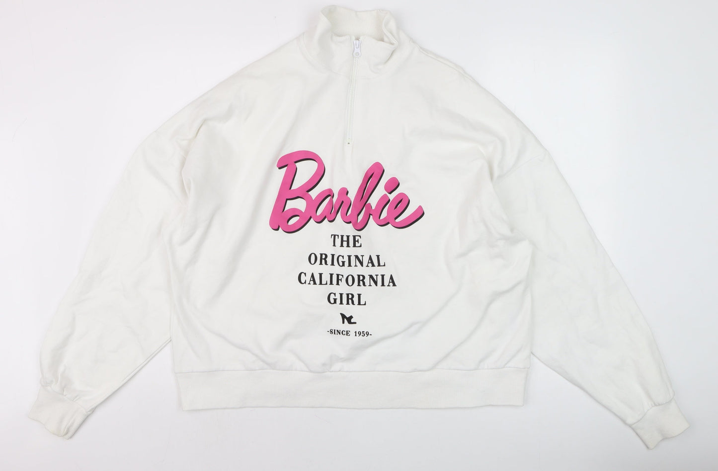 Womens UK Size 10 ASOS Design White Pullover Sweatshirt