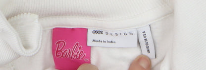 Womens UK Size 10 ASOS Design White Pullover Sweatshirt
