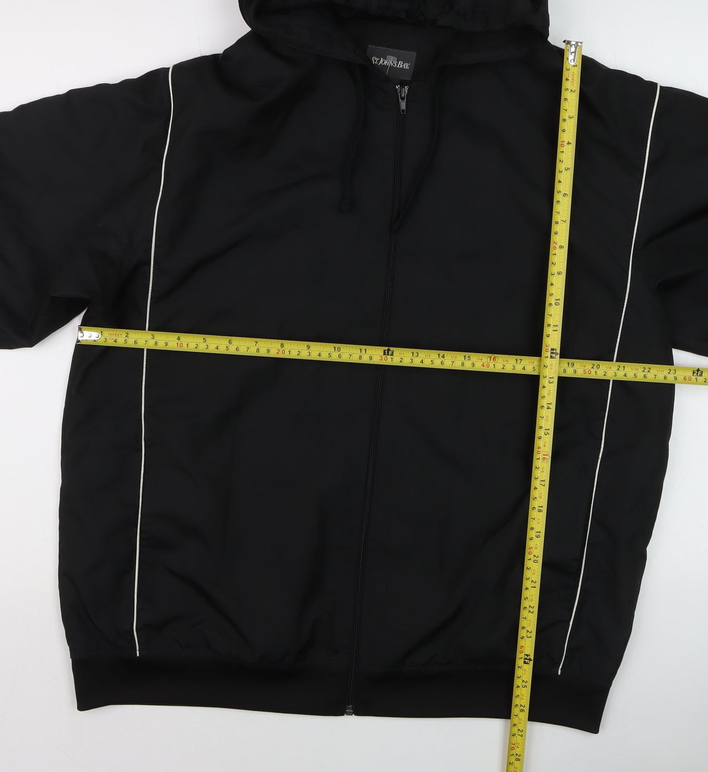 Mens UK Size M St. John's Bay Black Running & Jogging Walking Gym & Training Jac