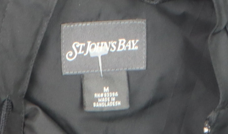 Mens UK Size M St. John's Bay Black Running & Jogging Walking Gym & Training Jac