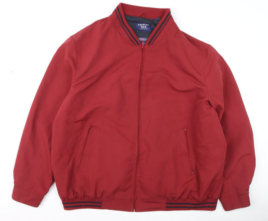 Mens UK Size 1XL Premier Man Red Casual Walking Jacket