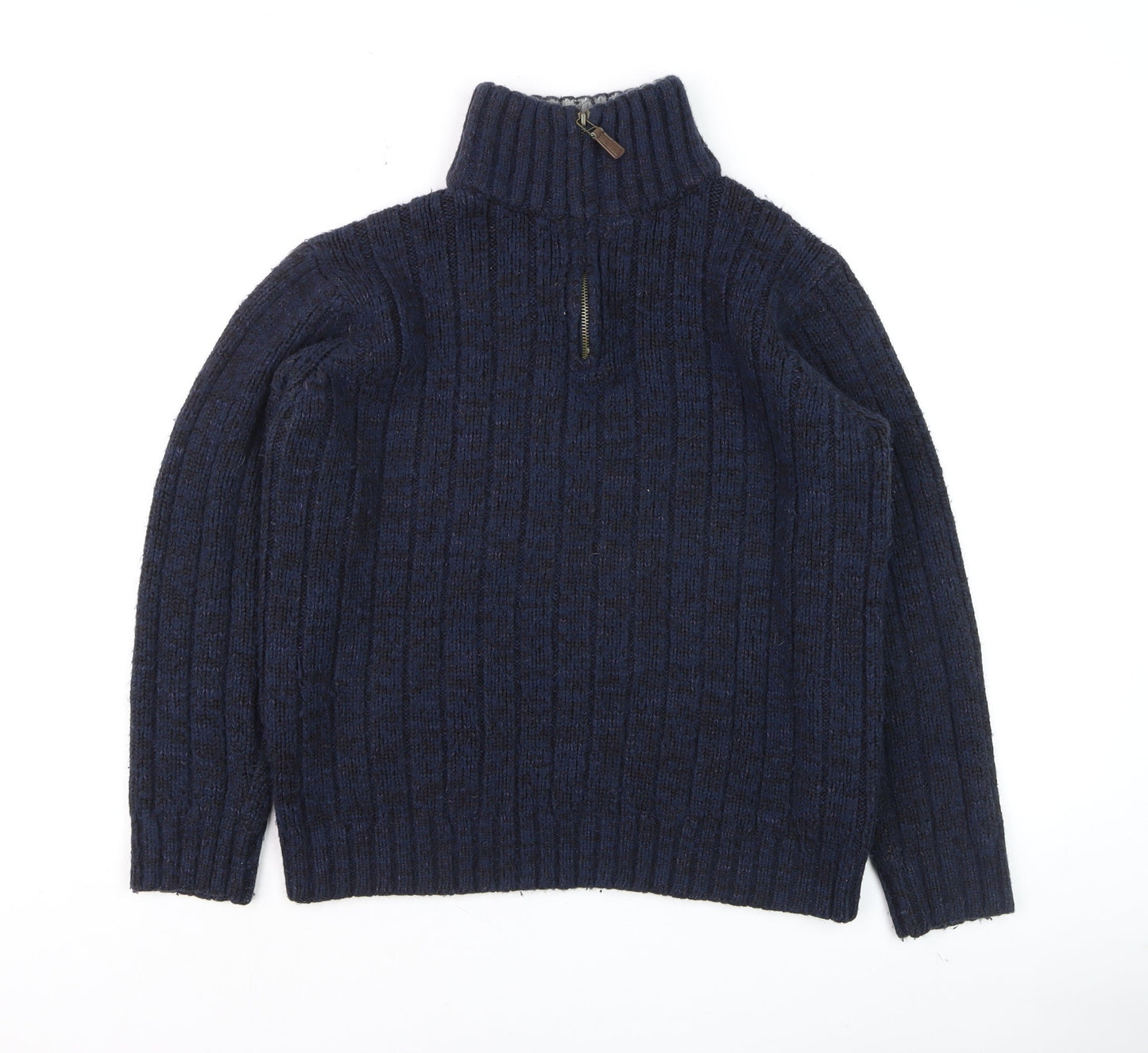 Mens UK Size S Marks and Spencer Blue 1/4 Zip Jumper
