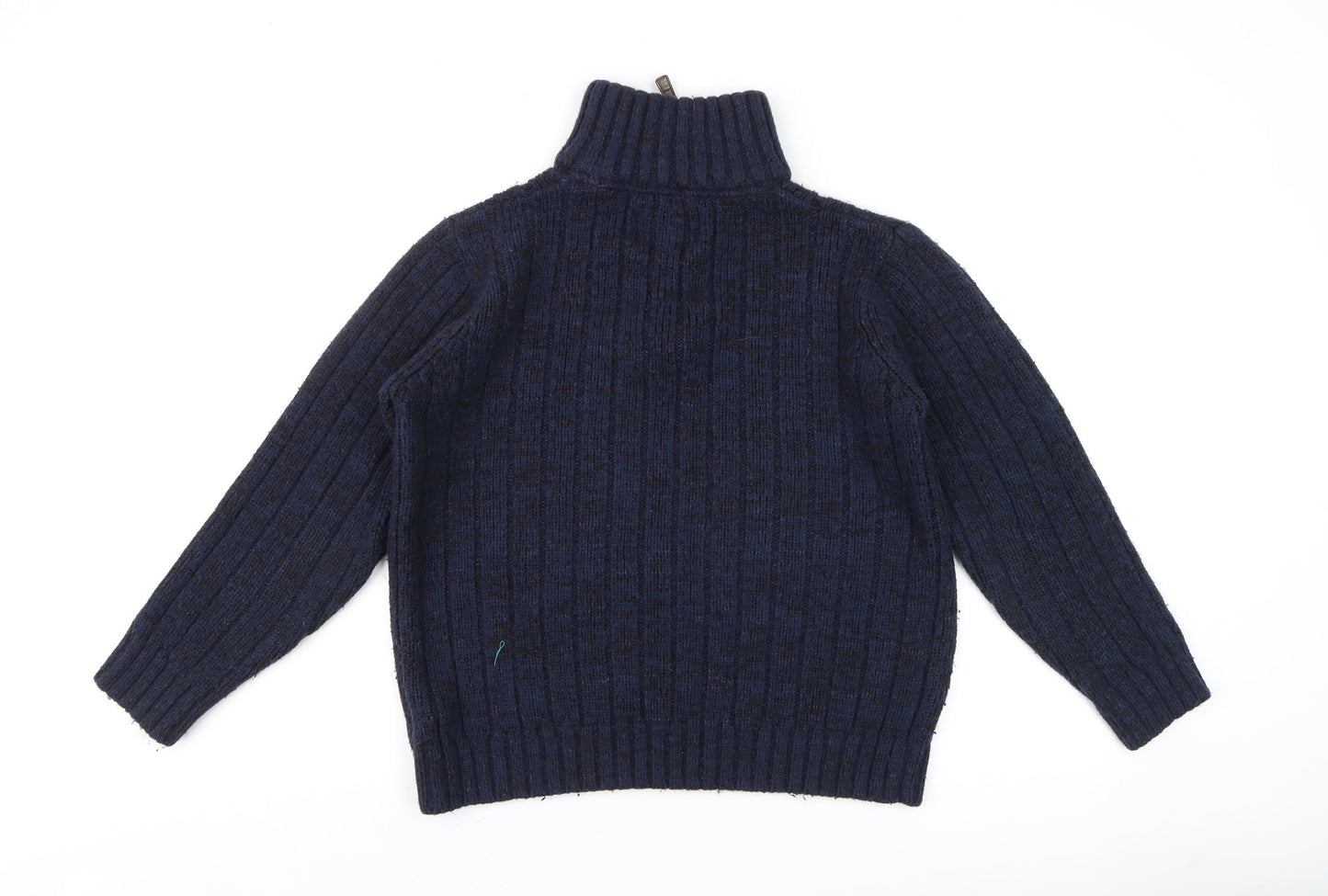 Mens UK Size S Marks and Spencer Blue 1/4 Zip Jumper