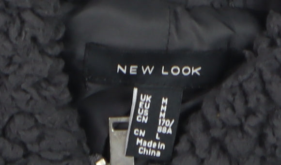 Womens UK Size M New Look Black Puffer Jacket