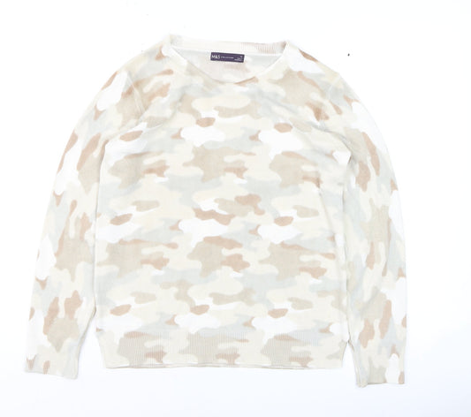 Womens UK Size 12 Marks and Spencer Beige Pullover Jumper