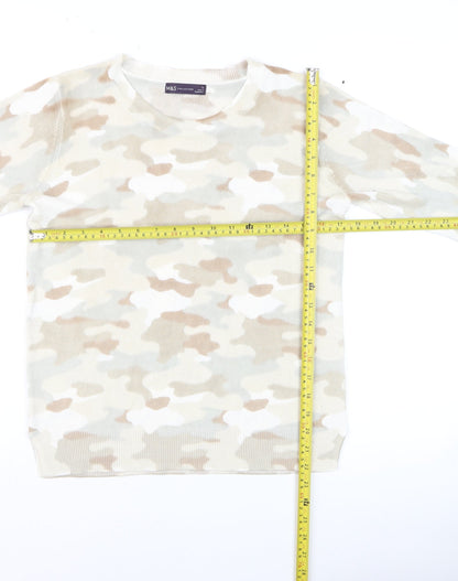 Womens UK Size 12 Marks and Spencer Beige Pullover Jumper