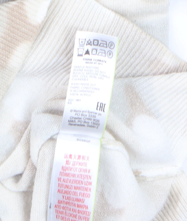Womens UK Size 12 Marks and Spencer Beige Pullover Jumper