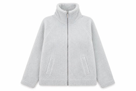 Part Two Womens Grey Fleece Zip Jacket Size 14 Warm Autumn Layer