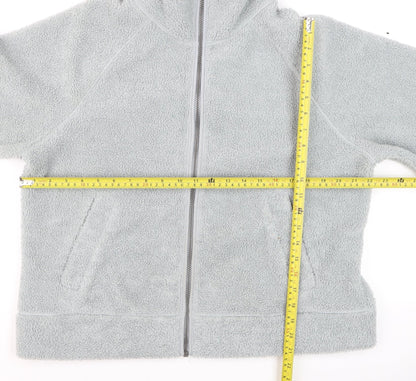 Part Two Womens Grey Fleece Zip Jacket Size 14 Warm Autumn Layer