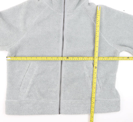 Part Two Womens Grey Fleece Zip Jacket Size 14 Warm Autumn Layer