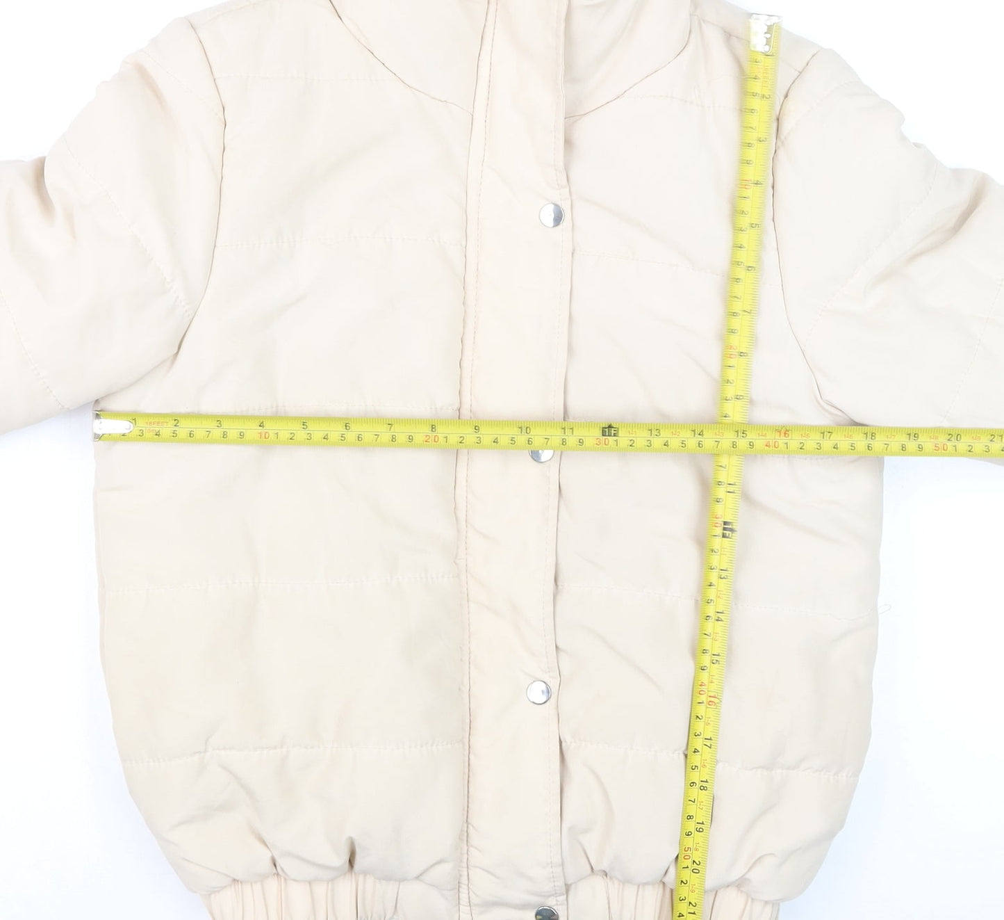Womens UK Size 10 Boohoo Beige Puffer Jacket