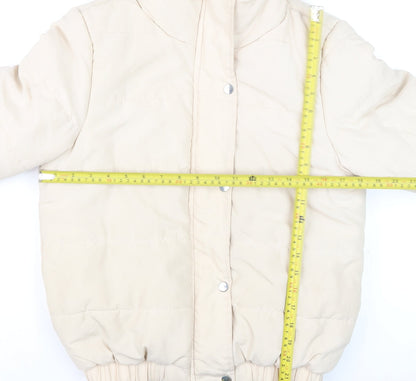 Womens UK Size 10 Boohoo Beige Puffer Jacket